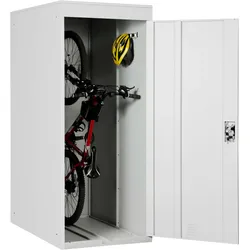 Fahrradgarage MCW-H66, Fahrradbox Gerätehaus Fahrradunterstand, erweiterbar abschließbar Metall ~ hellgrau