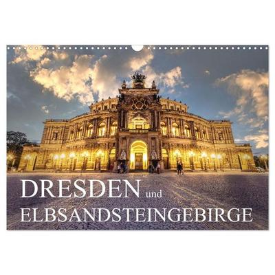 Dresden und Elbsandsteingebirge (Wandkalender 2027 DIN A3 quer), CALVENDO Monatskalender
