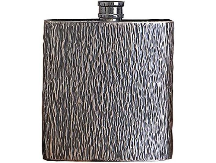 Taschenflasche, Silberner Flachmann, Sterlingsilber, russisches Baummuster
