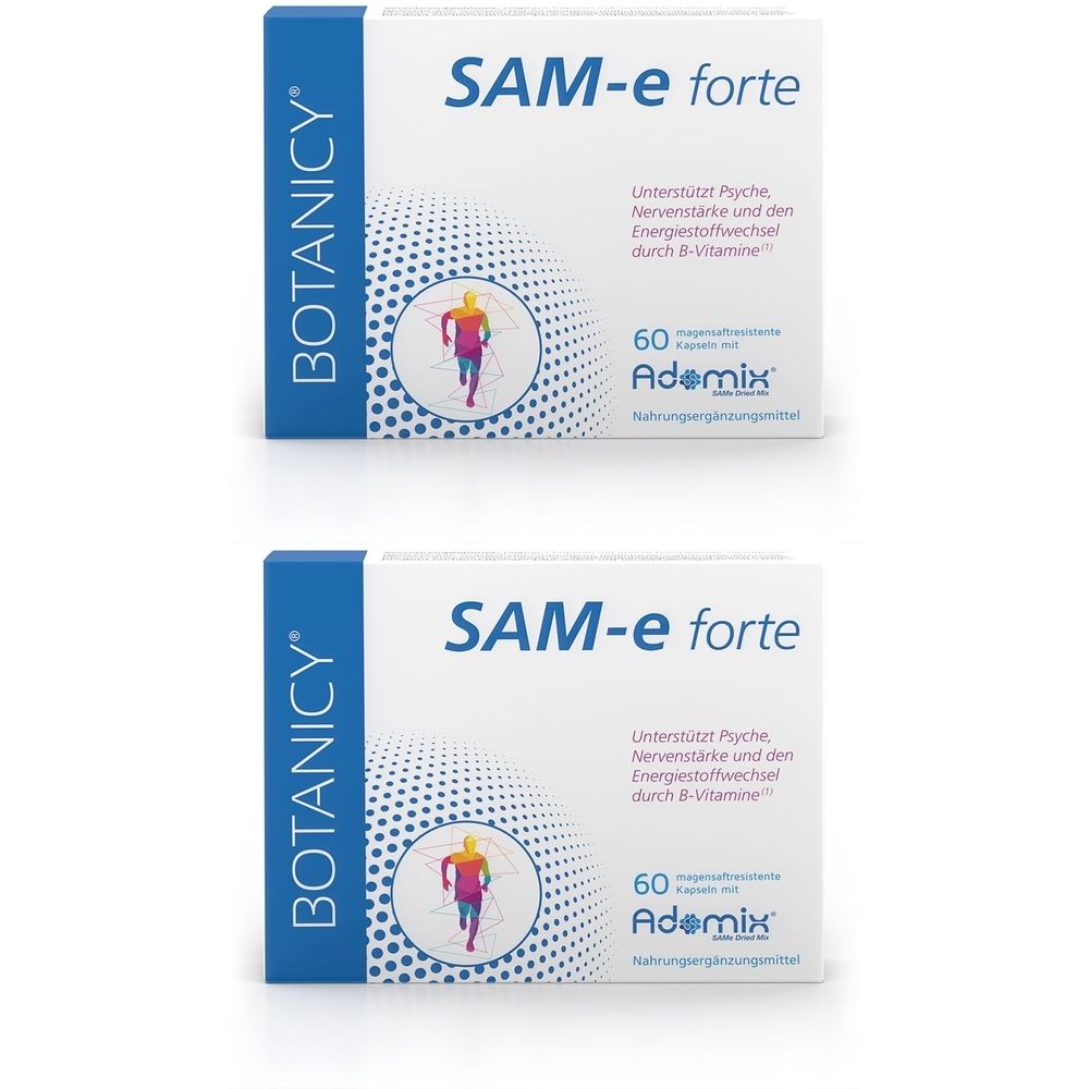 Sam-E Forte m.ADOMIX & Kräutern magensaftr.Kapseln 2x 2x60 St Kapseln magensaftresistent