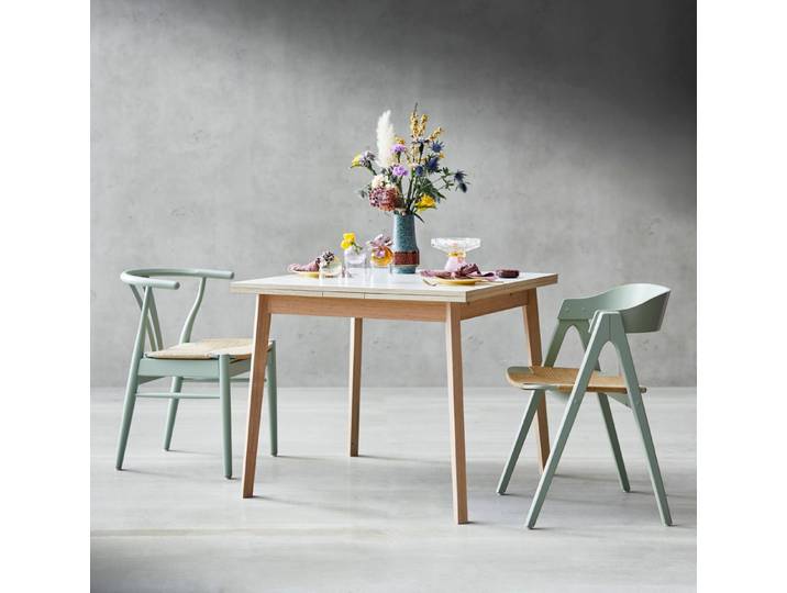 Hammel Furniture Esstisch Esstisch Basic– ausziehbar, dänisches Design, mit Einlegeplatten, Skandinavisches Design - Melamin/Massivholz - stabil und langlebig