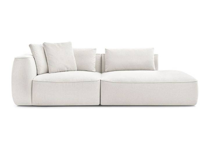 3er Sofa BOBOCHIC LEOPOLD Stoff chiniert weiss