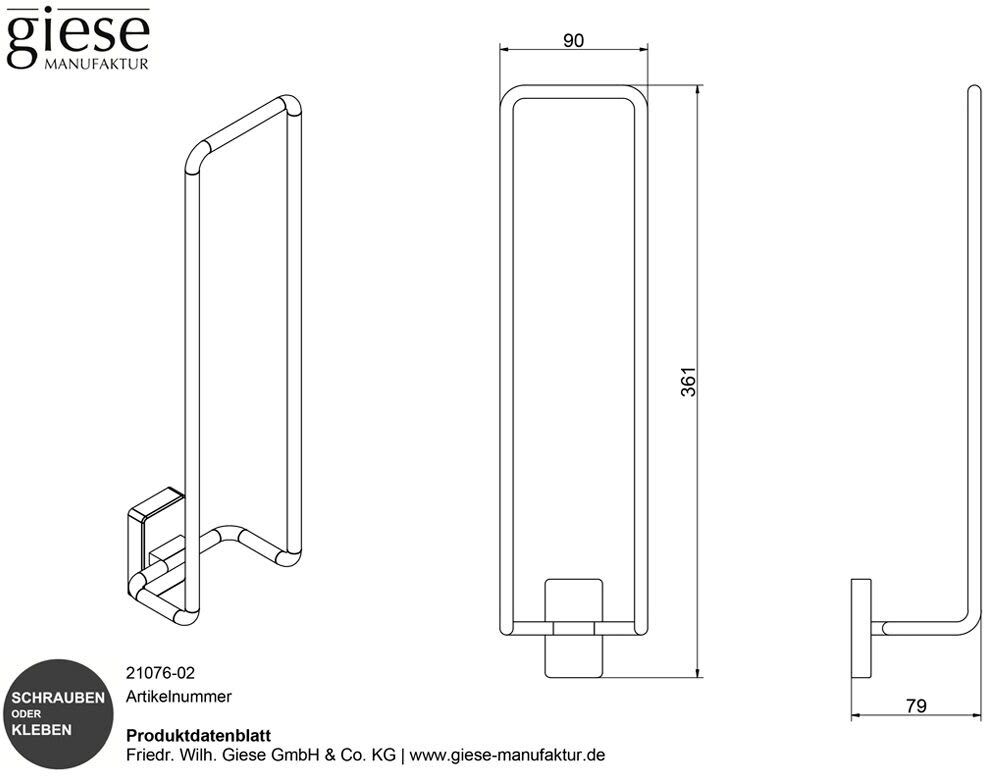 Giese Gifix 21. Gästehandtuchhalter