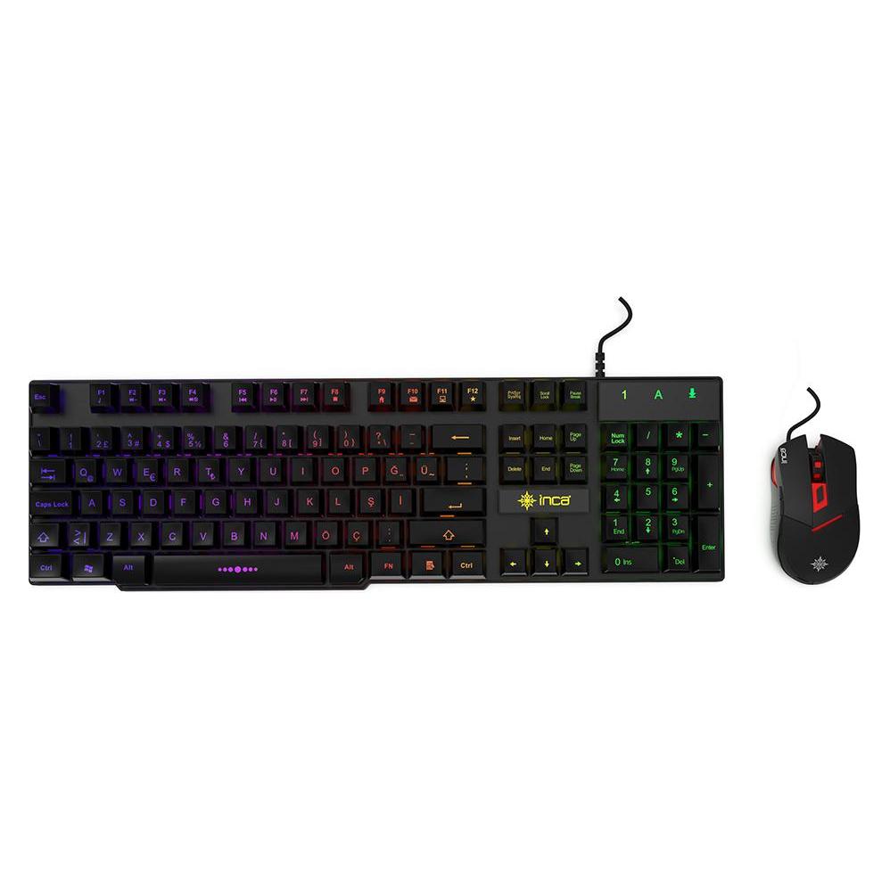 Inca Gaming Tastatur IKG-448 inkl. Maus, RGB, dt. Layout retail (DE, Kabelgebunden) (IKG-448)