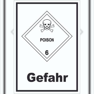 HB-Druck Aufkleber Giftige Stoffe Gefahr Poison Totenkopf A0 (841x1189mm)