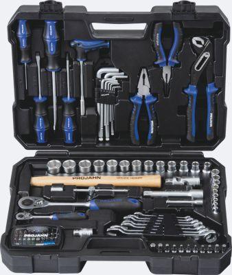 Projahn Werkzeugkoffer PROFICRAFT, 98-teilig, 1/4" + 1/2" Antrieb, 48-Zahn-Knarren, Kunststoffkoffer