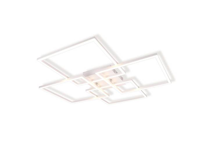 ZMH Led-Deckenleuchte Wolkenbruch 72.4/7.3/72.4 cm, Weiß, Metall, LED integrated, 72.4x7.3x72.4 cm, Lampen & Leuchten, LED Beleuchtung, LED-Deckenleuchten