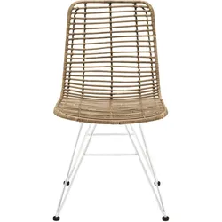 Faktorei Rattan-Stuhl mit Metall Gestell, natur