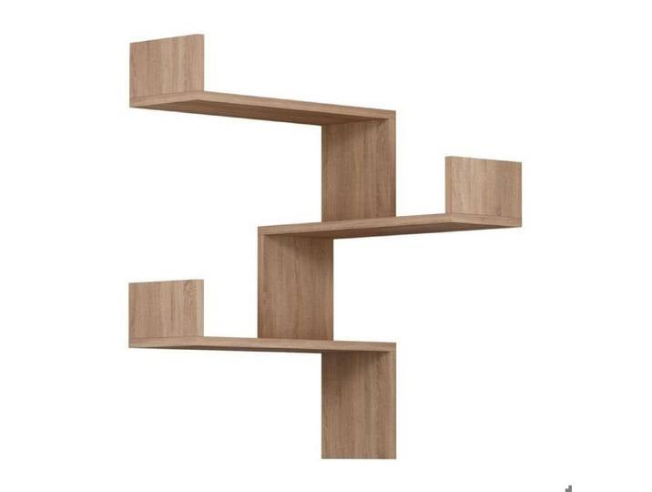 Etagère murale 60x60x90 cm en décor chêne