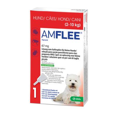 Amflee 67 mg Spot-on Lsg.f.kleine Hunde 2-10kg 3 St Lösung