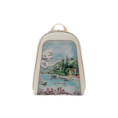 Tagesrucksack DOGO "Tidy Bag Rucksack Lago Di Como Damen Backpack", Damen, bunt (natur), Lederimitat, Rucksäcke