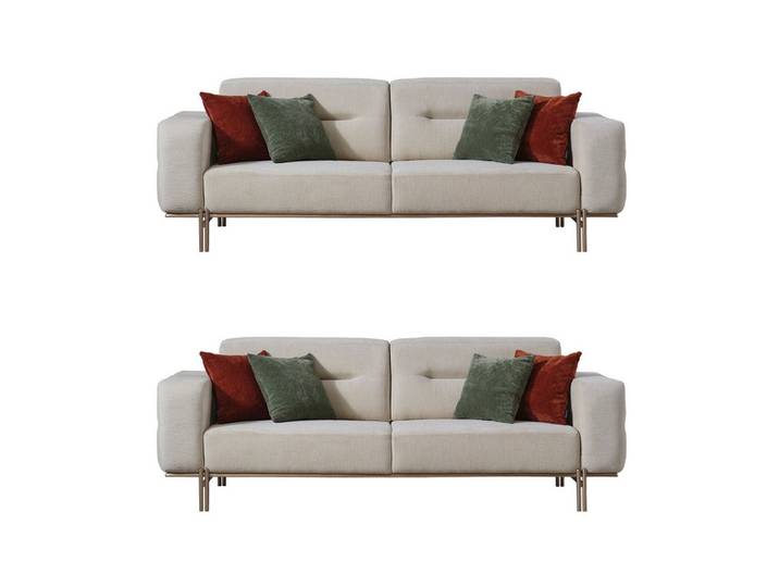 Villa Möbel Polstergarnitur Eos, (Set, Set besteht aus: 2 Sitzer+2 Sitzer), Hand Made Qualtiy, pflegeleichter Mikrofaserstoff