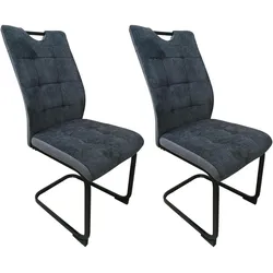 HTI-Living, Stühle, Schwingstuhl Mateo Grau 2er-Set (2x)