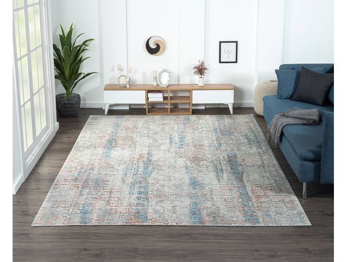 Teppich My Roots , orange (beige, grau, terrakotta), B:200cm H:8mm L:290cm, Polyester, MYFLAIR MÖBEL & ACCESSOIRES, Teppiche, Teppich, Kurzflor, modernes Design, besonders weich, auch in rund erhältlich