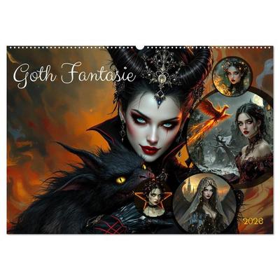 Goth Fantasie (Wandkalender 2026 DIN A2 quer), CALVENDO Monatskalender