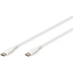 Digitus USB-C Silikon Anschlusskabel, 0,5m, weiß