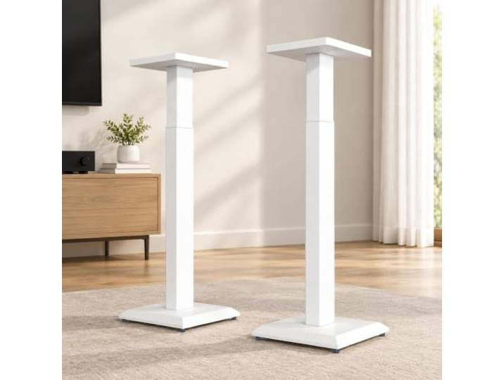 YHTCSXMD Lautsprecherständer, HiFi Rack, Höhenverstellbarer Audio-Ständer Carbonstahl, höhenverstellbar, Gummifüße, Handschrauben, audio geräte rack, Wohnzimmer, Heimkino