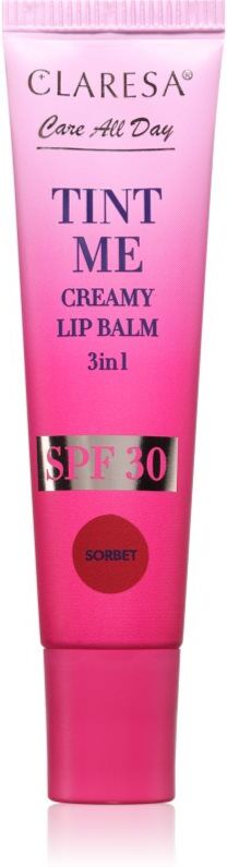 Claresa Tint Me Creamy Lip Balm lip balm with moisturising effect shade Sorbet 12 ml