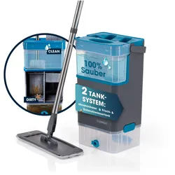 CLEANmaxx Komfort-Mopp 7l grau/blau 2 Kammer-System