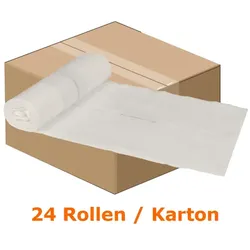 Müllbeutel Abena Saekko Boy 60 L weiß 10 Stück/Rolle Karton Karton mit 24 Rollen, Stärke 35 my, Lebensmittelecht