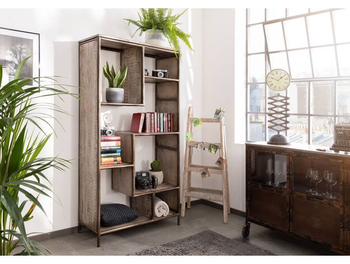 Étagère 90x40 Manguier laqué Brun HEAVY INDUSTRY #207