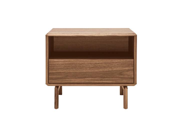 Table de chevet bois foncé noyer SUVA