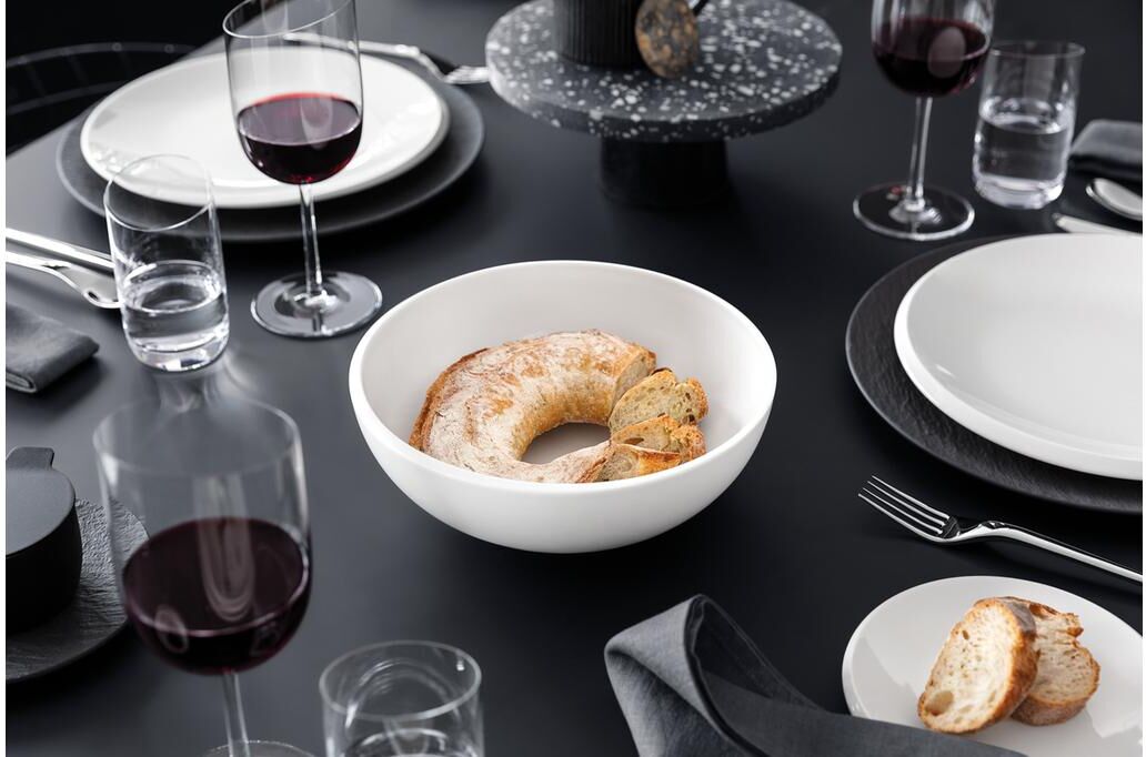 Schüssel VILLEROY & BOCH "NewMoon 23.5 cm", weiss (weiß), Schüsseln, Schüssel weiß Einheitsgröße