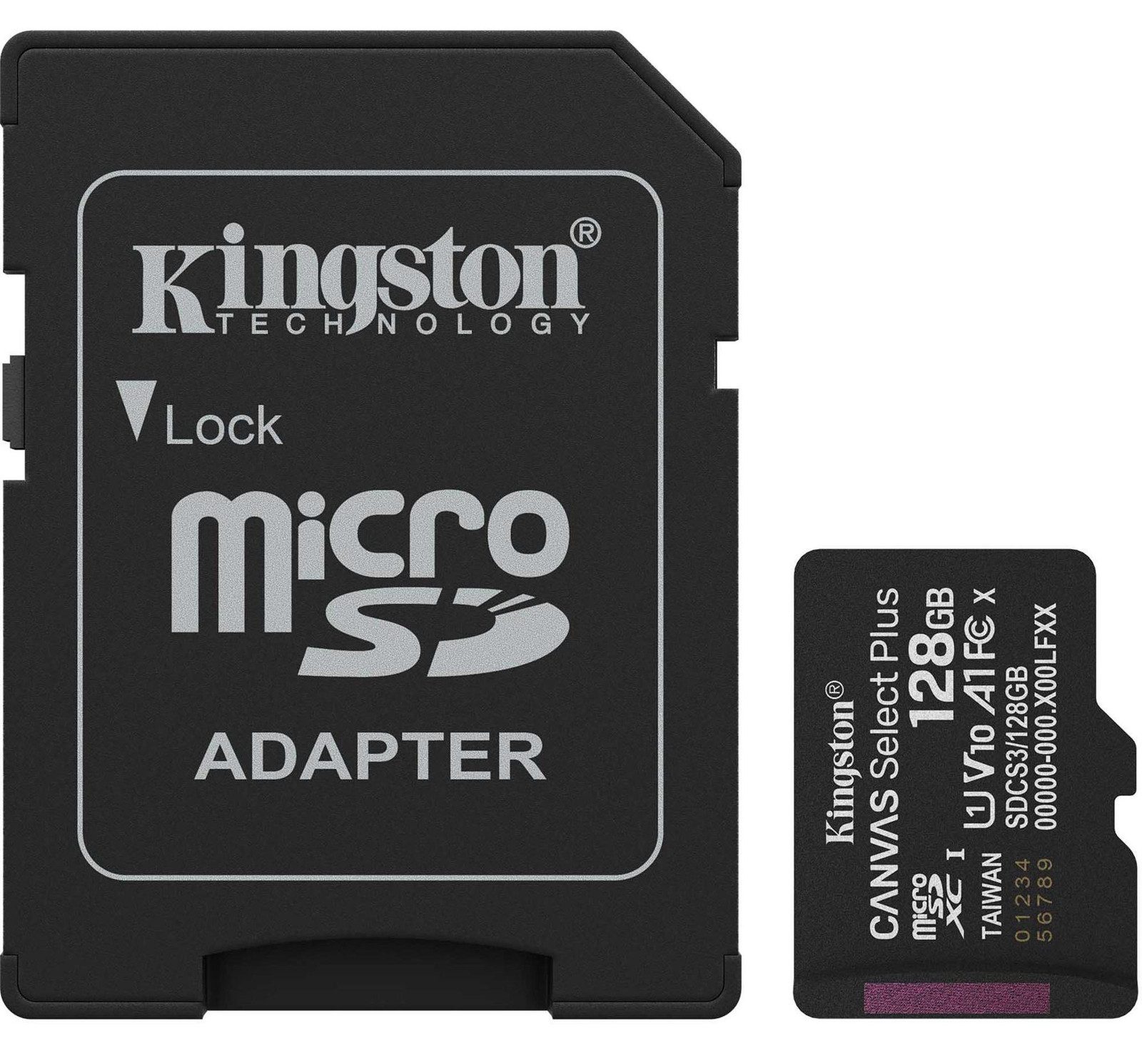 Kingston Technology 128GB microSDXC Canvas Select Plus Gen3 150MB/s A1 MicroSD-kaart met adapter