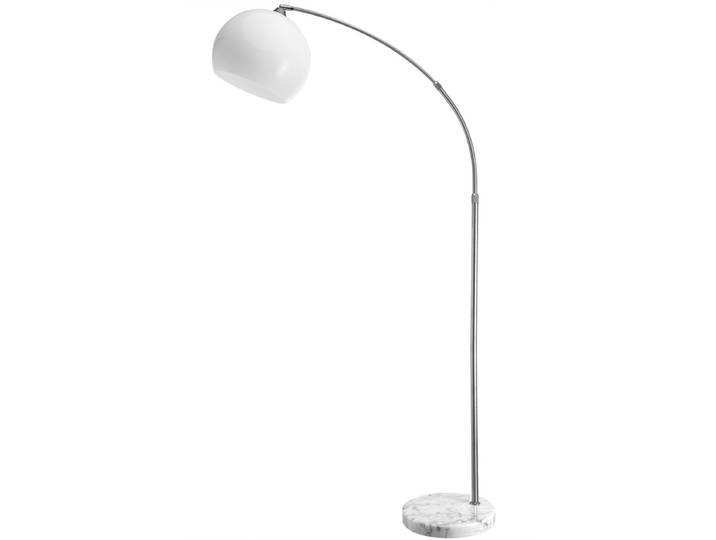 Monzana Retro Design Booglamp - Staande Vloerlamp - Zilver - Opaalwit