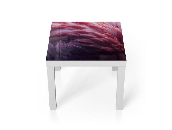 DEQORI Couchtisch 'Rosarote Pracht', Glas Beistelltisch Glastisch modern