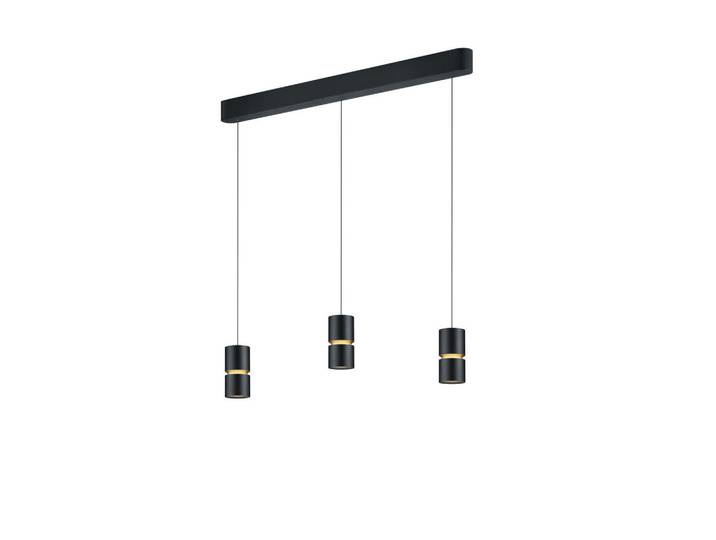 Helestra Led-Hängeleuchte Rok, Schwarz, Metall, 8x210x111 cm, Lampen & Leuchten, Innenbeleuchtung, Hängeleuchten, Pendelleuchten