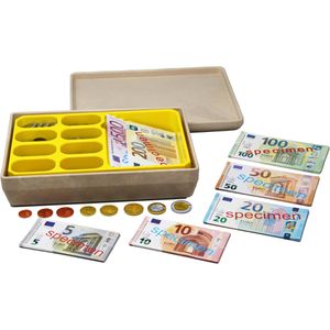 Wissner Lernspielzeug 080640.000, Spielgeldbox, ab 3 Jahre, Zahlen und Rechnen lernen, 20 Stück
