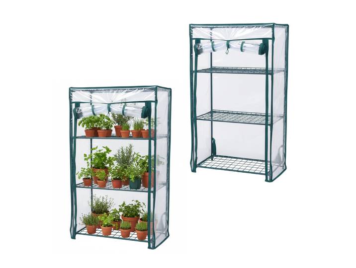 Balkon Gewächshaus mit PVC-Folie Dunkelgrün-Transparent