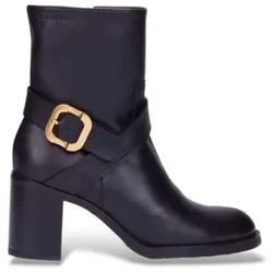Wonders für Damen. I-9222 Leder-Stiefeletten Alice schwarz (37), 3 bis 5 cm, Reißverschluss, Lässig