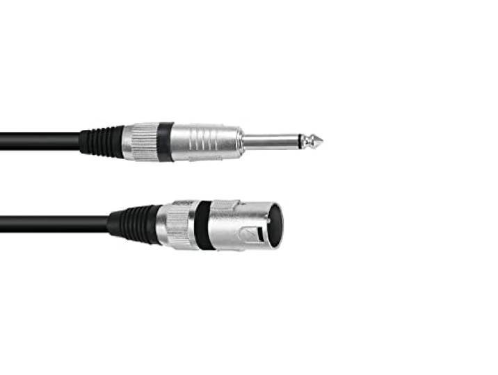 OMNITRONIC Adapterkabel XLR (M)/jack mono 0,9 m sw