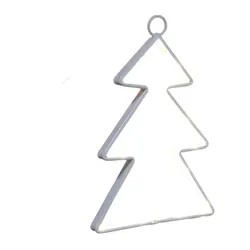Weihnachtsbaum mit LED Beleuchtung Weihnachtsdekoration aus Metall in Weiß
