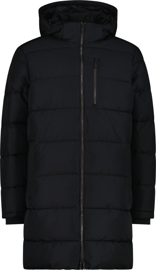 Funktionsjacke CMP "MAN PARKA FIX HOOD", Herren, Gr. 50, schwarz, Obermaterial: 100% Polyester. Futter: 100% Polyester. Wattierung: 100% Polyester, Jacken Funktionsjacke, wasserdicht, winddicht, atmungsaktiv schwarz 50