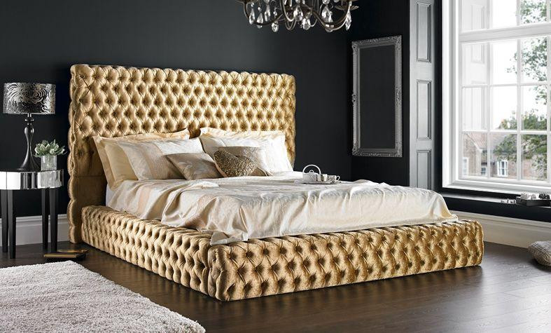 Chesterfield Luxus Klassiek Design Tweepersoonsbed met Velvet Bekleding