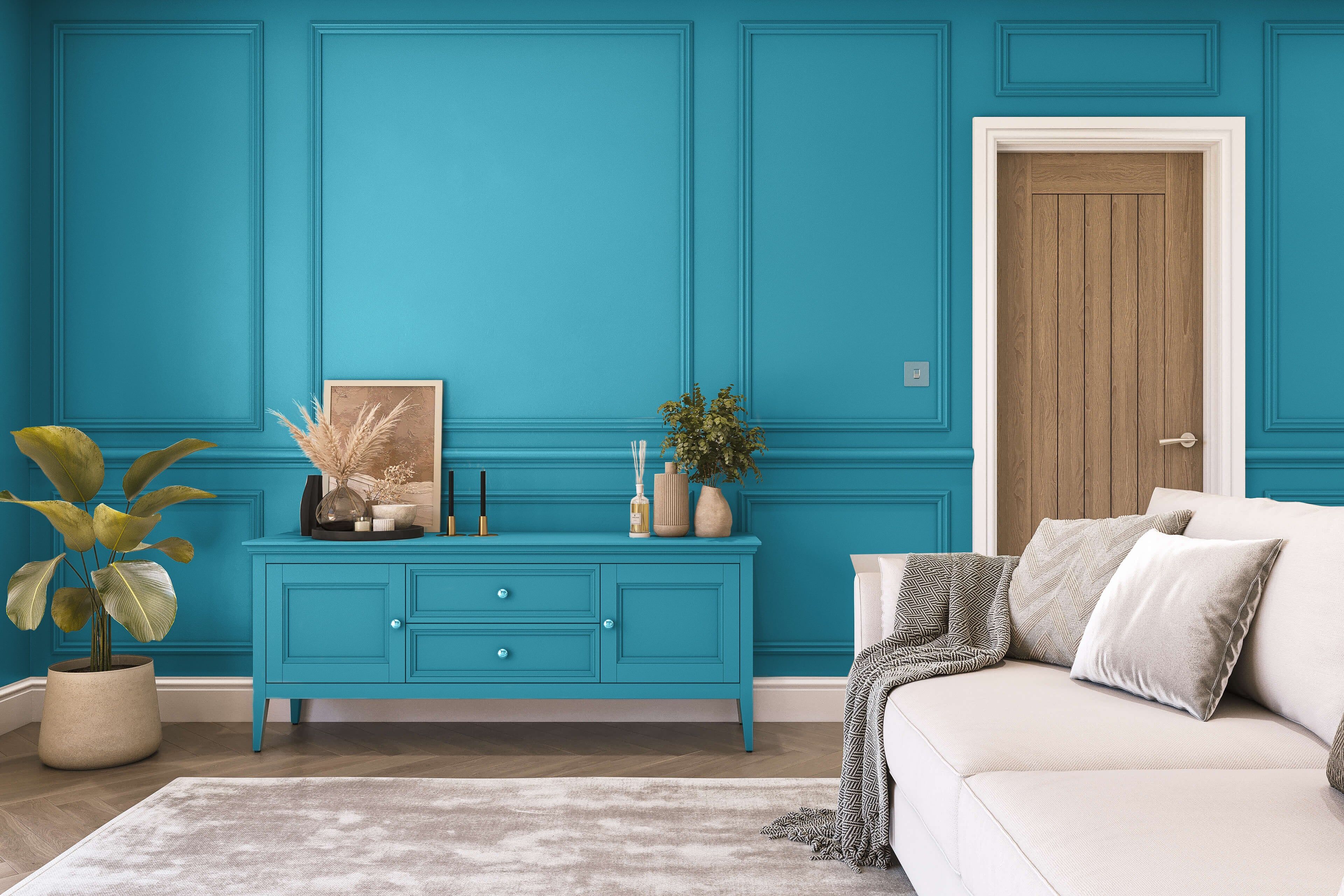 Hemway Peel and Stick Sample - Chalk Based Furniture Paint - Persian Turquoise