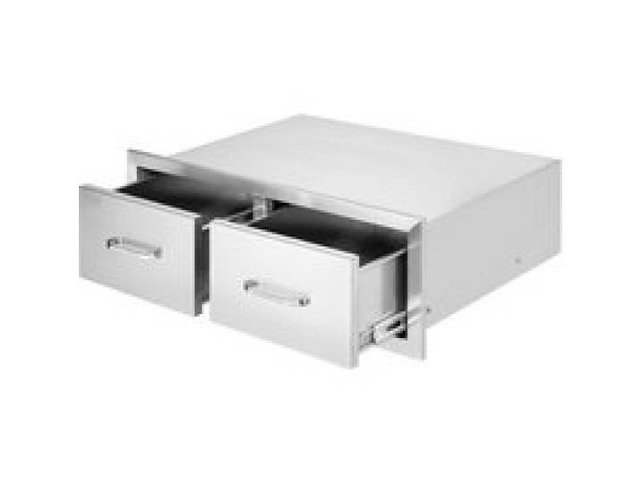 VEVOR 75 x 25 x 50cm Kamintür Doppelschicht Edelstahl BBQ Tür Vertikal BBQ Island Tür