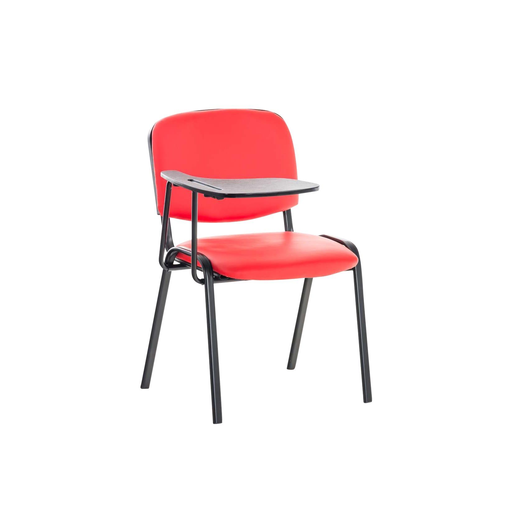 CLP Stuhl Ken mit Klapptisch Kunstleder - Farbe: rot