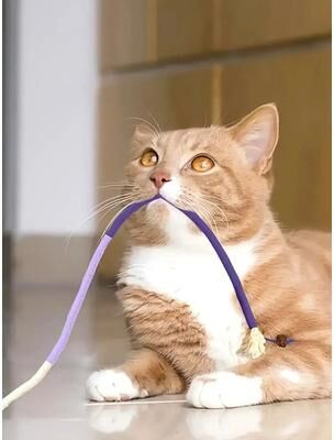 Uplifted Finds Cat Bite Rope Toy Durable Teething Chew Rope 27.55 Inch purple