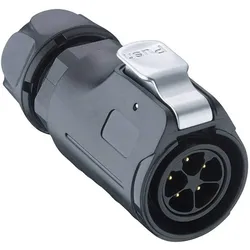 Lumberg 0252 02 Rundsteckverbinder Stecker, gerade Gesamtpolzahl: 2 1 St., Elektronikkabel + Stecker, Schwarz