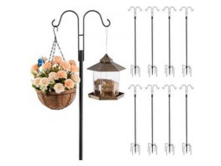 VEVOR Crochet de Berger pour Mangeoire à Oiseaux, 1560 mm, Poteau pour Mangeoires à Oiseaux, Lot de 8, Épaisseur 19 mm, Support pour Jardin Suspendre Paniers à Plantes, Lanternes, Carillons Éoliens