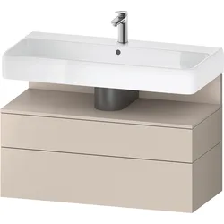 Duravit Collection One Waschtischunterbau, 1 Auszug und 1 Schublade, 990x470x590mm, Nische Taupe Matt, QA4395091830000, Farbe: taupe supermatt