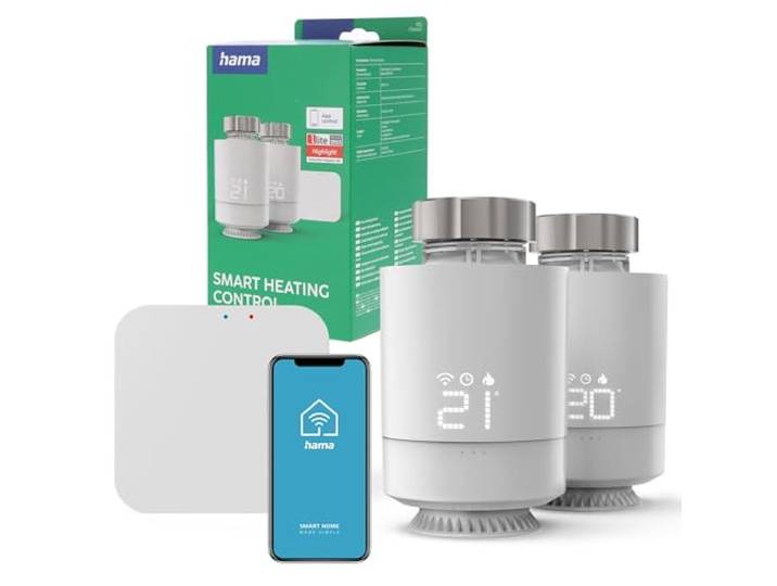 Hama 176662 Smarte WLAN-Heizungssteuerung, 2x S