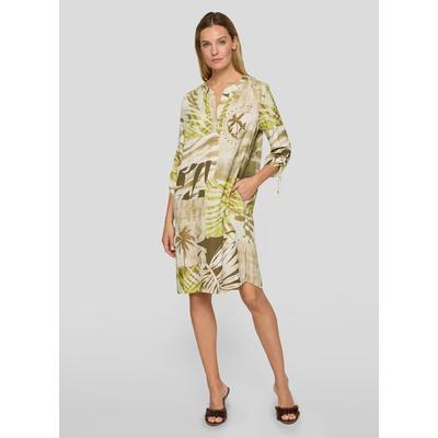 Midikleid RABE "Kleid", Damen, Gr. 44, Normalgrößen, grün, Obermaterial: 100% Viskose, geblümt, gerade, Kleider Midikleid