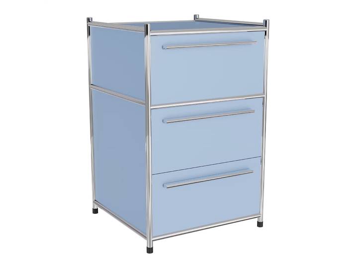 Sideboard Cubo stahlblau Metall