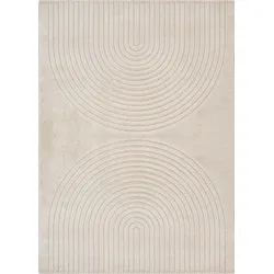 TEPPICHLÄUFER Geometrisch MUOTA Polypropylen Beige 80 x 150 cm