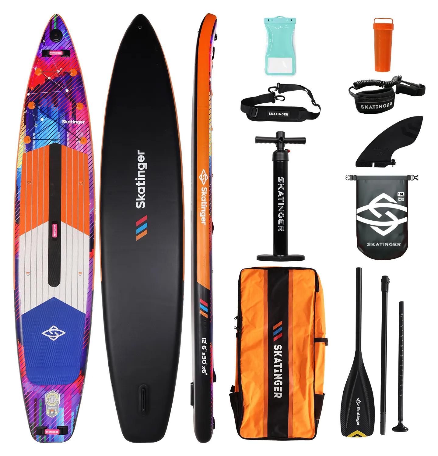 SKATINGER CMYK Yellow Touring SUP-Board 380 cm bis 150 kg Komplettset